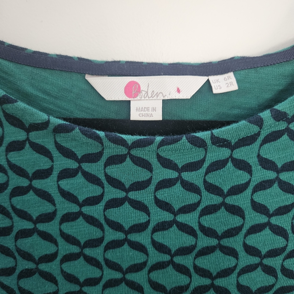 Boden Phoebe Cotton Ribbon Print Dress - Picture 7 of 8